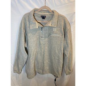 San‎ Francisco Sweatshirt Adult Large Grey 1/4 Zip Pullover Pocketed Mens .